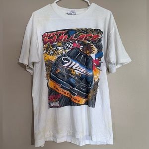 Super Vintage Single Stitch Rusty Wallace Miller Racing tee